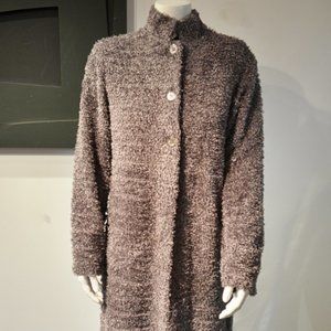 ANTHRACITE GREY FURRY SWING COAT